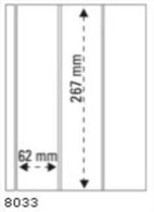 PRINZ PRO-FIL System 8033 Einsteckblatt 3 Fächer 267 X 62 Mm - Blankoblätter