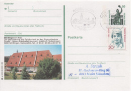 Nr. 3851,  Ganzsache Deutsche Bundespost,  Nördlingen - Illustrated Postcards - Used