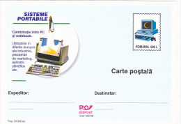 5800A, COMPUTERS, TECHNOLOGY, COSMIC ROCKET , 1999, POSTACARD STATIONERY, UNUSED,ROMANIA - Computers