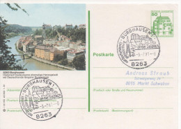 Nr. 3865,  Ganzsache Deutsche Bundespost,  Burghausen - Cartoline Illustrate - Usati