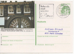 Nr. 3870,  Ganzsache Deutsche Bundespost,  Rheda-Wiedenbrück - Cartoline Illustrate - Usati