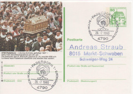 Nr. 3871,  Ganzsache Deutsche Bundespost,  Paderborn - Cartes Postales Illustrées - Oblitérées