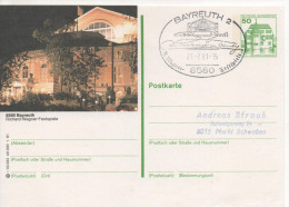 Nr. 3874,  Ganzsache Deutsche Bundespost,  Bayreuth - Illustrated Postcards - Used