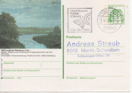 Nr. 3881,  Ganzsache Deutsche Bundespost,  Oldenburg - Illustrated Postcards - Used