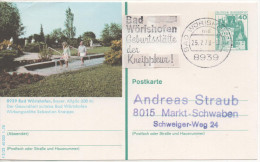 Nr. 3897,  Ganzsache Deutsche Bundespost, Bad Wörishofen - Cartoline Illustrate - Usati