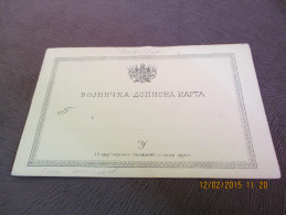 Serbia, Military Postal Stationery Mint Card - Serbie