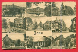 162021 / Jena -  UNIVERSITAT , RATHAUS BRIDGE , HOLZMARKT ,  -  1957 TO BULGARIA Germany Allemagne Deutschland Germa - Jena