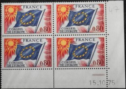 FRANCE COIN DATE Du 15.10.75  - 4 TIMBRES De SERVICE NEUFS** N° 47 Y&T : 12,50€ - 1970-1979