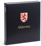 DAVO 4641 Luxus Binder Briefmarkenalbum Alderney I - Large Format, Black Pages