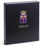 DAVO 9043 Luxus Binder Briefmarkenalbum Island III - Formato Grande, Sfondo Nero
