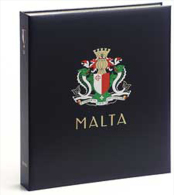 DAVO 6644 Luxus Binder Briefmarkenalbum Malta IV Rep. - Large Format, Black Pages