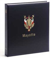 DAVO 14041 Luxus Binder Briefmarkenalbum Mayotte I - Large Format, Black Pages