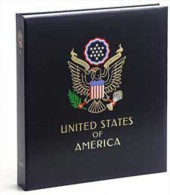 DAVO 8442 Luxus Binder Briefmarkenalbum USA II - Formato Grande, Fondo Negro