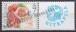 Slovakia - Slovaquie 2003 Yvert 386a Message Stamp, Flowers With Tab - MNH - Nuevos