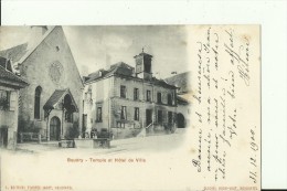 NE49   --  BOUDRY   --  TEMPLE ET HOTEL DE VILLE  --  1900 - Boudry
