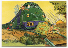 Militaria--Humour--illustrateur  JEAN POZ---thème Armée,train....éd Maezelle - Humoristiques