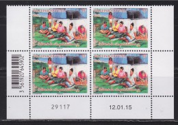 = Bloc 4 Timbres Datés 12.01.15 Wallis Et Futuna Scène De La Vie Quotidienne 85F  N°833 - Unused Stamps