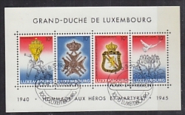 Luxemburg 1985 Hommage Aux Héros Et Martyrs M/s Used (19392) - Blocks & Sheetlets & Panes