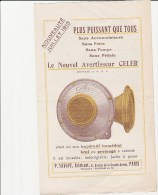 PUBLICITE " LE NOUVEL AVERTISSEUR CELER "  ANNEE 1913 - Advertising