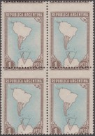 Argentine 1951 Y&T 512. Piquage à Cheval. Territoire Antarctique Argentin. Carte De L´Argentine Et De L´antarctique. MNH - Autres & Non Classés