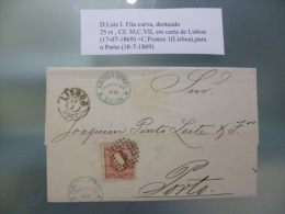 D.LUIS I (1867-1870) CUNHOVII - Storia Postale