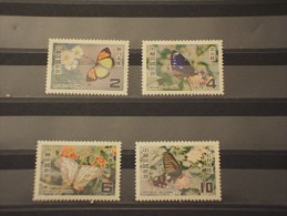 FORMOSA-TAIWAN - 1978 FARFALLE 4 Valori - NUOVI(++) - Unused Stamps