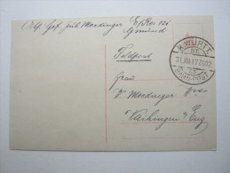 1917 , ST. 33  , Klarer Bahnpoststempel Auf Karte - Feldpost (franchise)