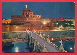 161869 / Roma ( Rome ) - CASTLE SANT  ANGELO , BRIDGE - USED PAR AVION TO BULGARIA Italia Italy Italie Italien - Castel Sant'Angelo