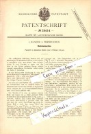 Original Patent - J. Klaehr In Berneuchen / Barnówko I. Neumark , 1884 , Wald-Säemaschine , Debno / Neudamm !!! - Neumark