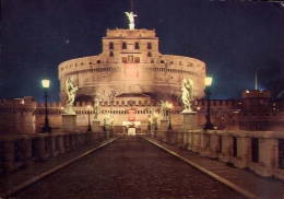 Roma - Di Notte - Ponte E Castel Sant'angelo - 1112 - Formato Grande Viaggiata - Pontes