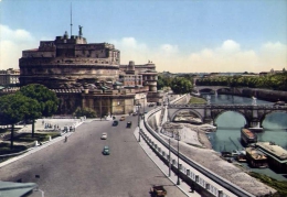 Roma - Ponte E Castel Sant'angelo - 1956 - Formato Grande Viaggiata - Ponts