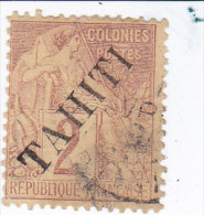 Tahiti N 8, Oblitéré, Signé Richier - Used Stamps