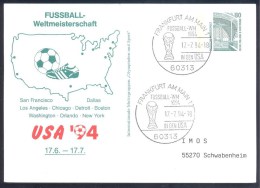Germany 1994 PS Card: Football Fussball Calcio Soccer World Cup USA 94; Host Cities Cachet - 1994 – États-Unis