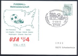 Germany 1994 PS Card: Football Fussball Calcio Soccer World Cup USA 94; Host Cities Cachet - 1994 – Vereinigte Staaten