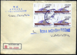 TURKEY, Michel 3212; 4 / 10 / 2000 Registered Adliye Sarayi Postmark, With Arrival Postmark - Storia Postale