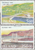 Island 768-769 (kompl.Ausg.) Postfrisch 1992 Brücken - Neufs