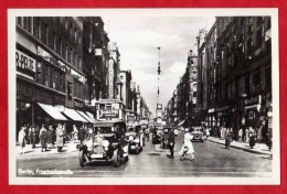 Berlin Friedrichstrabe Real Photo Postcard - Old Cars Bus ( 2 Scans ) Germany - Friedrichshain