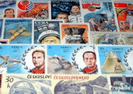 Motive 100 Verschiedene Astronauten Briefmarken - Verzamelingen
