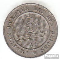 Belgien KM-Nr. : 21 1861 Sehr Schön Kupfer-Nickel Sehr Schön 1861 5 Centimes Löwe Im Kreis - 5 Cents