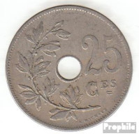 Belgien KM-Nr. : 62 1908 Sehr Schön Kupfer-Nickel Sehr Schön 1908 25 Centimes Gekröntes Monogramm - 25 Cent