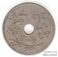 Belgien KM-Nr. : 63 1908 Sehr Schön Kupfer-Nickel Sehr Schön 1908 25 Centimes Gekröntes Monogramm - 25 Centimes