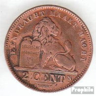 Belgien KM-Nr. : 65 1911 Sehr Schön Kupfer Sehr Schön 1911 2 Centimes Sitzender Löwe - 2 Cents