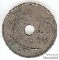 Belgien KM-Nr. : 69 1910 Sehr Schön Kupfer-Nickel Sehr Schön 1910 25 Centimes Gekröntes Monogramm - 25 Cents