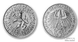BRD (BR.Deutschland) Jägernr: 439 1986 D Stgl./unzirkuliert Kupfer-Nickel Stgl./unzirkuliert 1986 5 DM Heidelberg - Herdenkingsmunt