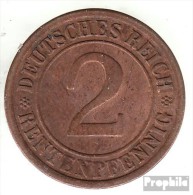 Deutsches Reich Jägernr: 307 1924 A Sehr Schön Bronze Sehr Schön 1924 2 Rentenpfennig Ährengarbe - 2 Renten- & 2 Reichspfennig