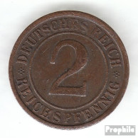 Deutsches Reich Jägernr: 314 1924 J Vorzüglich Bronze Vorzüglich 1924 2 Reichspfennig Ährengarbe - 2 Rentenpfennig & 2 Reichspfennig