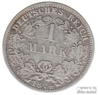 Deutsches Reich Jägernr: 9 1874 E Sehr Schön Silber Sehr Schön 1874 1 Mark Kleiner Reichsadler - 1 Mark