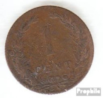 Niederlande KM-Nr. : 132 1906 Vorzüglich Bronze Vorzüglich 1906 1 Cent Gekrönter Löwe - 1 Centavos