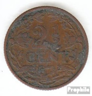 Niederlande KM-Nr. : 150 1913 Sehr Schön Bronze Sehr Schön 1913 2-1/2 Cent Gekrönter Löwe - 2.5 Cent