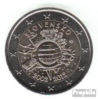 Slowakei 2012 Stgl./unzirkuliert Stgl./unzirkuliert 2012 2 Euro 10 Jahre EURO Bargeld - Slovacchia